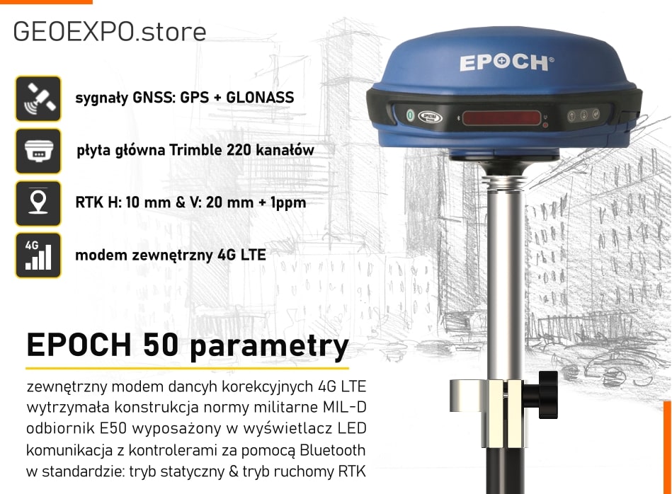 Odbiornik GNSS marki Spectra model Epoch 50